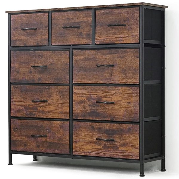 Fabric Storage Tower for Bedroom,9-Drawer Dresser