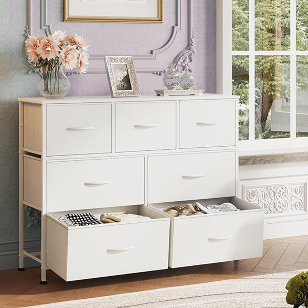 Dresser with 7 Drawers, Dressers for Bedroom, Fabric Storage Tower