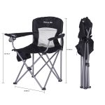 Camping Chairs For Adults, Outdoor Folding Chairs With Lumbar Back Support